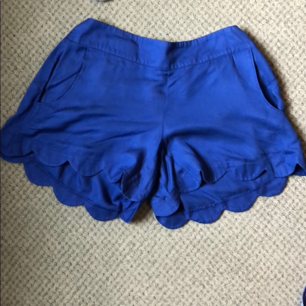Lilly Pulitzer Royal Blue Scalloped Shorts- Size S